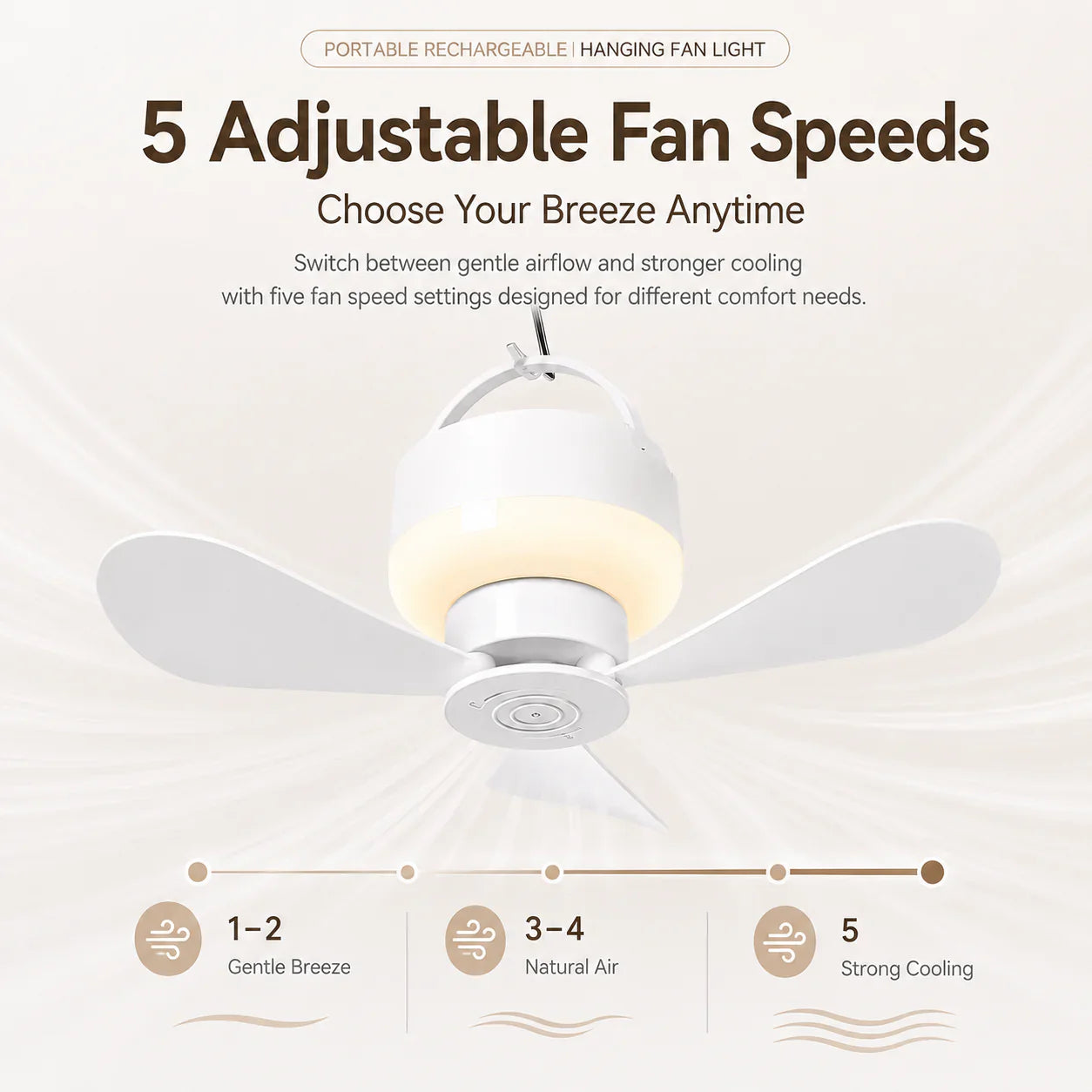 Portable Camping Light – Rechargeable and Hangable for Outdoor Use