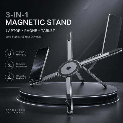 FlexCore™ 3-in-1 Magnetic Laptop & Phone Stand