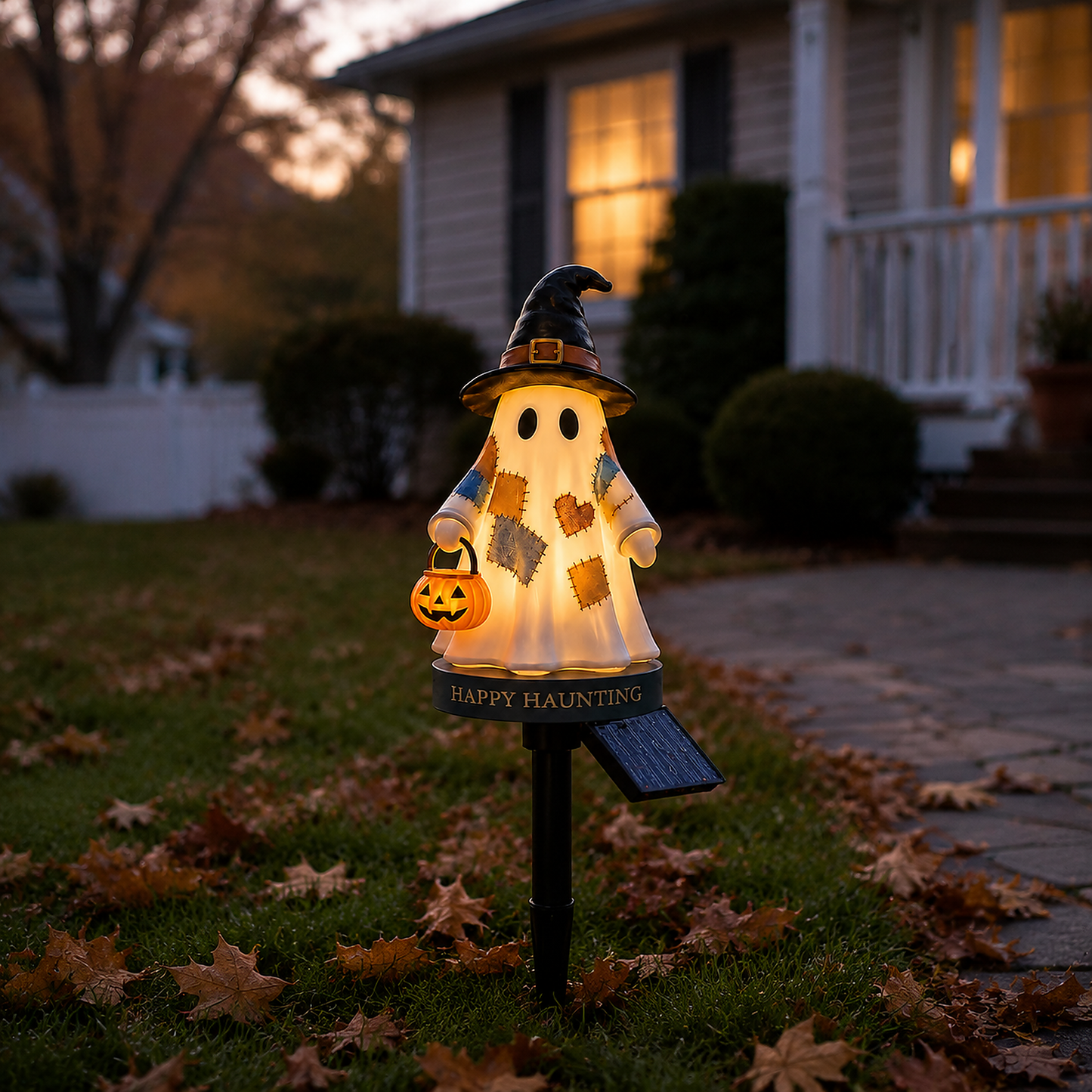 👻Solar Ghost Garden Stake Light – A Seasonal Glow for Your Garden