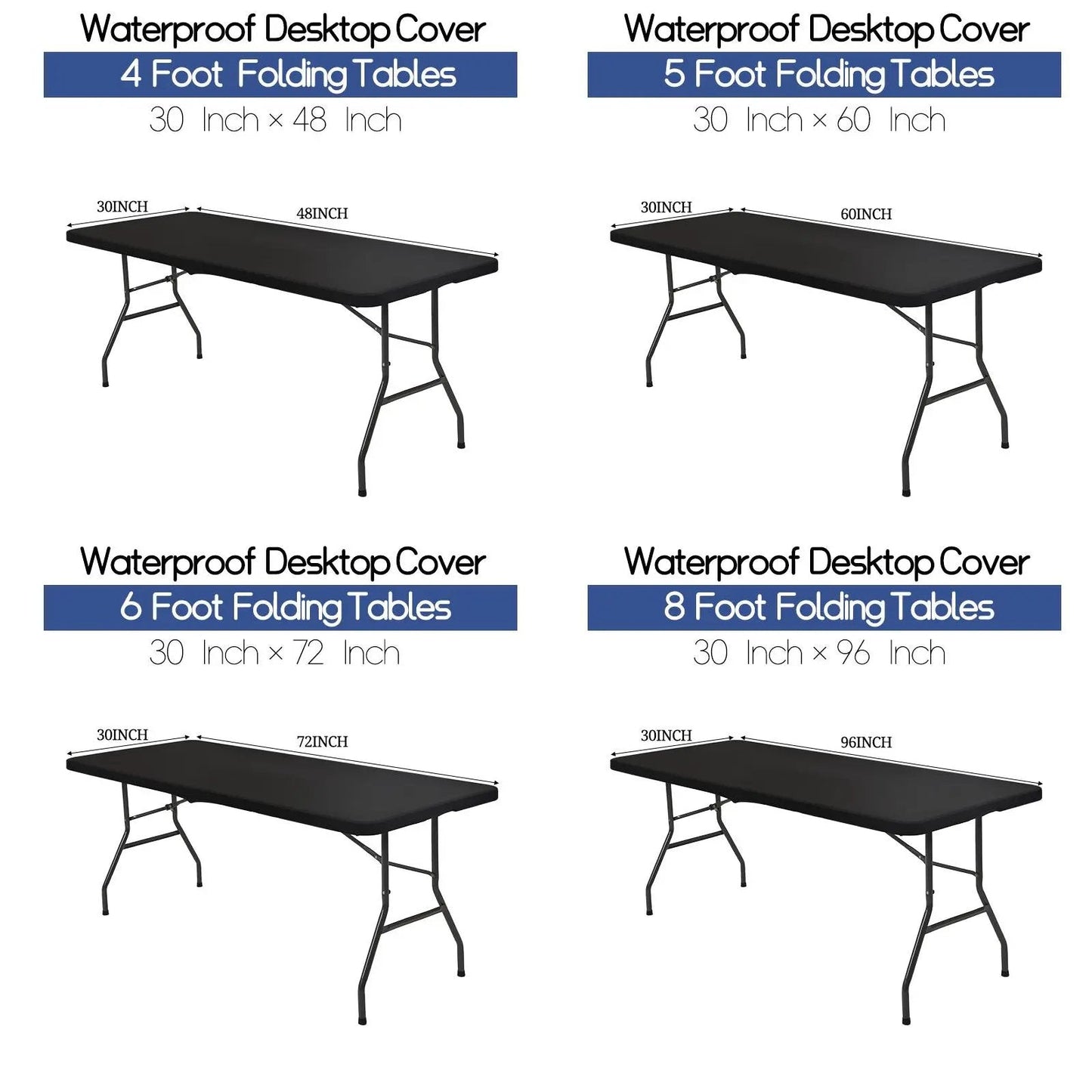Stretch Spandex Table Cover – Perfect Fit for 4ft/5ft/6ft/8ft Tables