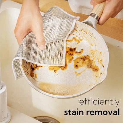 ⏳LAST DAY BUY 2 GET 1 FREE!!🧽10 Counts Wet Dry Non-Scratch Wire Dishcloth, Reusable Kitchen Cleaning Rag