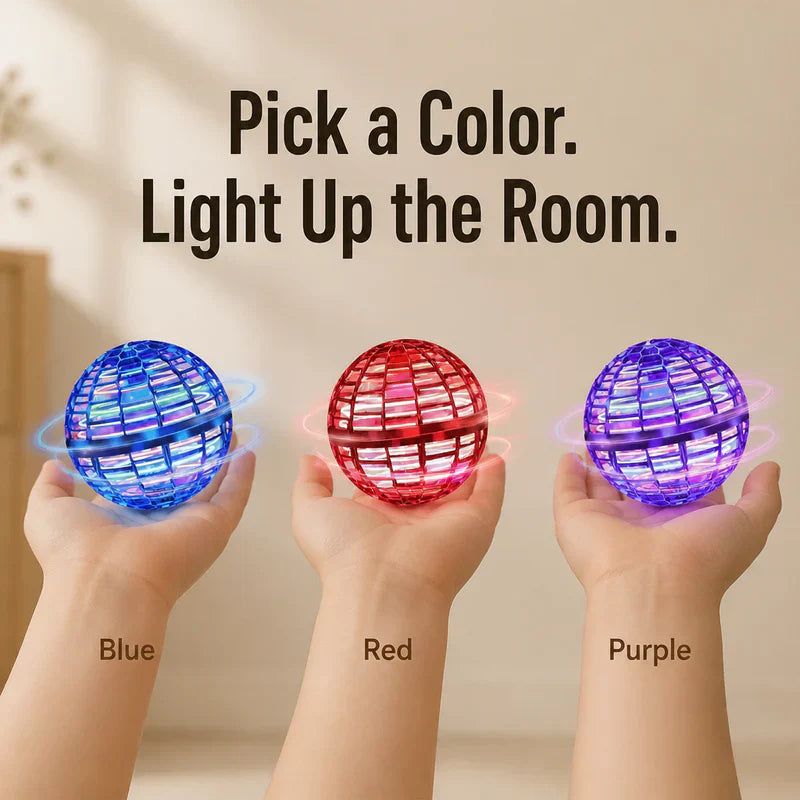 Sphere Flying Spinner Toy with LED Lights for Kids