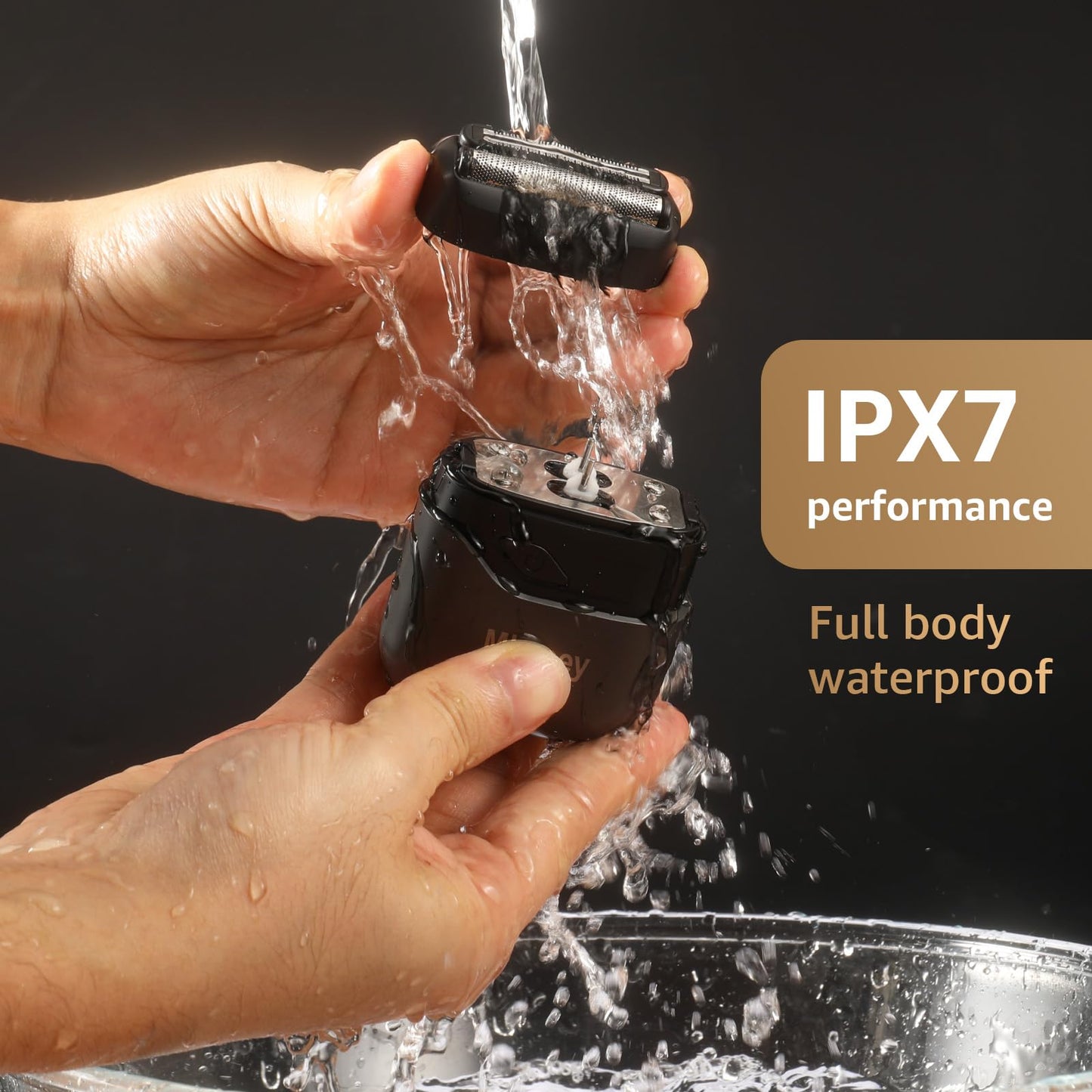 Mbzoey Electric Foil Shaver for Men | IPX7 Waterproof, LED Display, USB-C